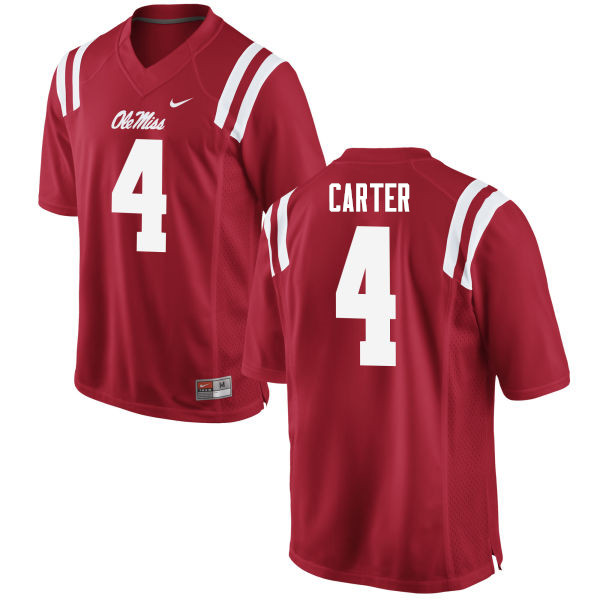 Jacob Carter Ole Miss Rebels NCAA Men's Red #4 Stitched Limited College Football Jersey SSO5058OO